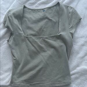Women's Square Neck Top - Light Green